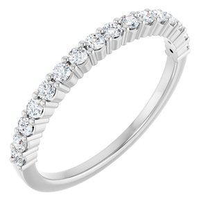 14K White 1/4 CTW Natural Diamond Anniversary Band-Round