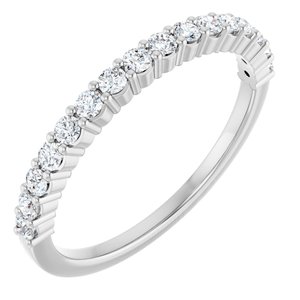 14K White 1/4 CTW Natural Diamond Anniversary Band-Round