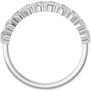 Platinum 3/4 CTW Natural Diamond Anniversary Band-Round