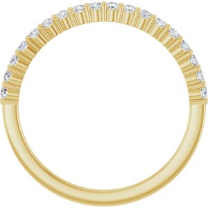 14K Yellow 1/4 CTW Lab-Grown Diamond Anniversary Band-Round