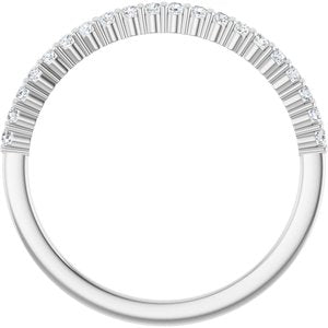 14K White 1/6 CTW Natural Diamond Anniversary Band-Round