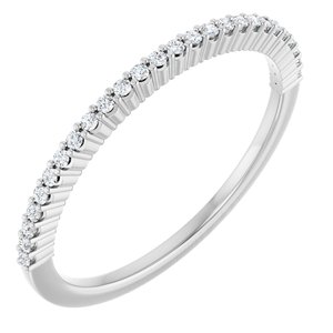 Platinum 1/8 CTW Natural Diamond Anniversary Band-Round