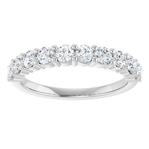 Platinum 3/4 CTW Natural Diamond Anniversary Band-Round