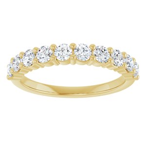 14K Yellow 3/4 CTW Natural Diamond Anniversary Band-Round