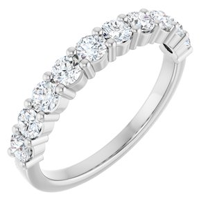 Platinum 3/4 CTW Natural Diamond Anniversary Band-Round