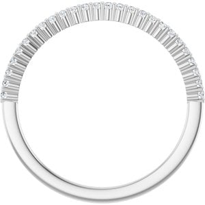 Platinum 1/8 CTW Natural Diamond Anniversary Band-Round
