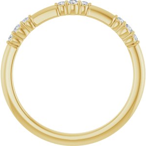 14K Yellow 1/8 CTW  Natural Diamond Stackable Ring-Round