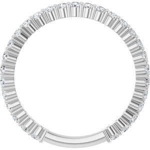 14K White 1/2 CTW Natural Diamond Anniversary Band-Round