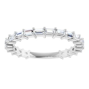 14K White 5/8 CTW Lab-Grown Diamond Anniversary Band-Straight Baguette