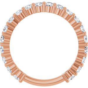 14K Rose 1 1/5 CTW Natural Diamond Anniversary Band-Round