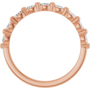 14K Rose 1/4 CTW Natural Diamond Anniversary Band-Marquise