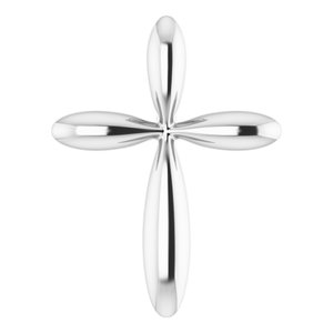 Sterling Silver 14.65x11.2 mm Cross Pendant-Polished