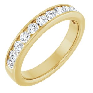 14K Yellow 3/4 CTW Lab-Grown Diamond Anniversary Band-Round