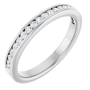 14K White 1/4 CTW Diamond Anniversary Band-Round