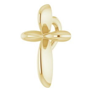 14K Yellow 10x7.72 mm Cross Pendant-Polished