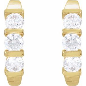 14K Yellow 9/10 CTW Lab-Grown Diamond Earrings-3.4 Mm-14K Yellow