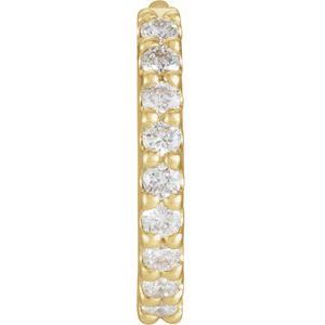 14K Yellow 1/8 CTW Natural Diamond 10.32 mm Hoop Earring-Round-10.32 Mm
