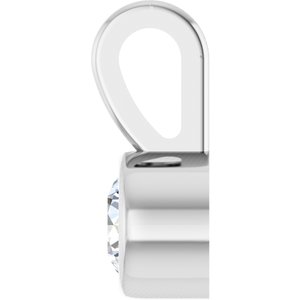 Platinum .06 CT Natural Diamond Bezel-Set Solitaire Pendant-Natural Diamond-2.5Mm :: 0.06 Ct