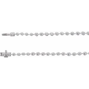 14K White 6 3/4 CTW Lab-Grown Diamond Line 16" Necklace-Lab-Grown Diamond-6 3/4 Ctw