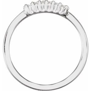 14K White 1/3 CTW Lab-Grown Diamond Ring-Straight Baguette-3 X 1.5 Mm