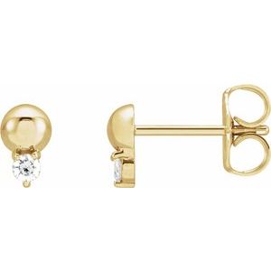 14K Yellow .06 CTW Natural Diamond Bead Earrings-2 Mm-14K Yellow