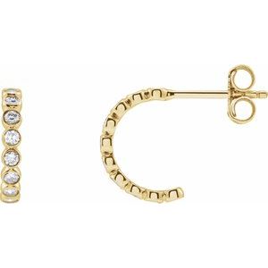 14K Yellow 1/3 CTW Lab-Grown Diamond 11.1 mm Hoop Earrings-Round-11.1 Mm