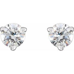 14K White .06 CTW Natural Diamond Earrings-Pair-2Mm :: 0.06 Ctw
