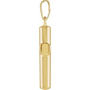 14K Yellow 19x15 mm Cross Pendant-Polished