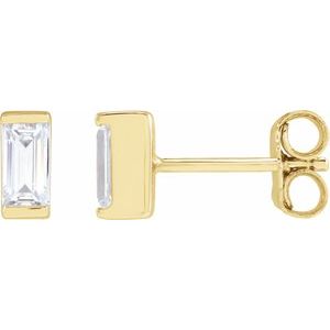 14K Yellow 3/8 CTW Lab-Grown Diamond Earrings-Pair-5 X 2.5Mm :: 3/8 Ctw