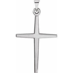 Sterling Silver 32.5x18 mm Cross Pendant-Polished