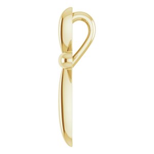14K Yellow 17x13 mm Cross Pendant-Polished