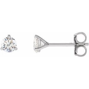 14K White 1/3 CTW Lab-Grown Diamond Stud Earrings-Pair-3.4Mm :: 1/3 Ctw