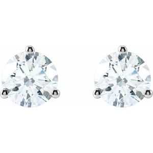 14K White 1 1/2 CTW Lab-Grown Diamond Stud Earrings-Pair-5.75Mm :: 1 1/2 Ctw