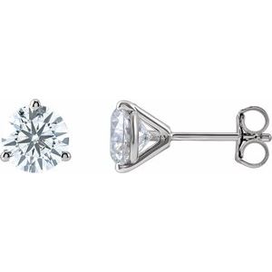 14K White 2 1/2 CTW Lab-Grown Diamond Stud Earrings-Pair-7Mm :: 2 1/2 Ctw