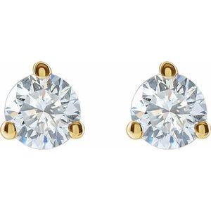 14K Yellow 3/4 CTW Lab-Grown Diamond Stud Earrings-Pair-4.5Mm :: 3/4 Ctw