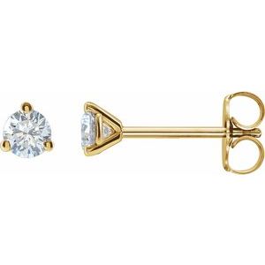 14K Yellow 3/4 CTW Lab-Grown Diamond Stud Earrings-Pair-4.5Mm :: 3/4 Ctw