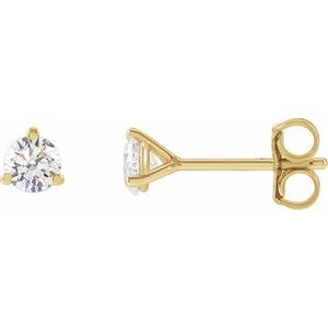 14K Yellow 1/6 CTW Lab-Grown Diamond Stud Earrings-Pair-2.5Mm :: 1/6 Ctw