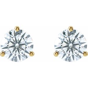 14K Yellow 2 CTW Lab-Grown Diamond Stud Earrings-Pair-6.3Mm :: 2 Ctw