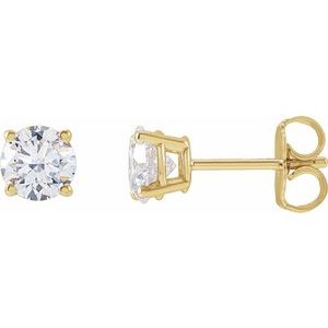 14K Yellow 1 1/4 CTW Lab-Grown Diamond Earrings-Pair-5.5Mm :: 1 1/4 Ctw