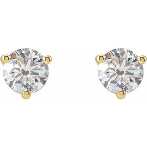 14K Yellow 1/2 CTW Natural Diamond Earrings-Pair-4Mm :: 1/2 Ctw