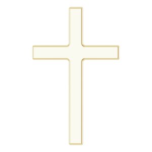 14K Yellow 12x7.6 mm Cross Pendant-Polished