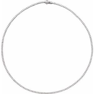 14K White 5 7/8 CTW Lab-Grown Diamond Line 18" Necklace-Lab-Grown Diamond-2Mm :: 5 7/8 Ctw