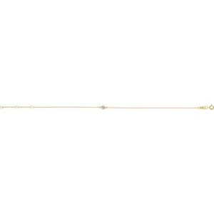 14K Yellow 1/10 CT Natural Diamond 6 1/2-7 1/2" Bracelet-Natural Diamond-Round