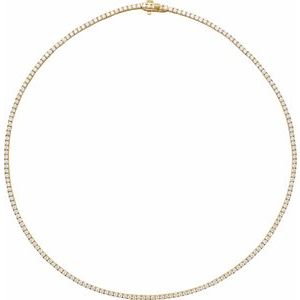 14K Yellow 5 7/8 CTW Natural Diamond Line 16" Necklace-Natural Diamond-2Mm :: 5 7/8 Ctw