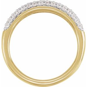 14K Yellow 1/2 CTW Lab-Grown Diamond Ring-Round-1.4 Mm