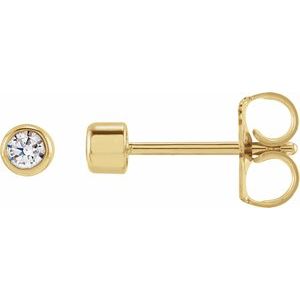 14K Yellow 2.5 mm Round 1/6 CTW Lab-Grown Diamond Earrings-Pair-2.5Mm :: 1/6 Ctw