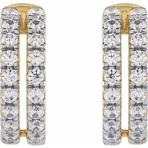 14K Yellow 1/2 CTW Lab-Grown Diamond Ear Cuff-1.4 Mm-14K Yellow