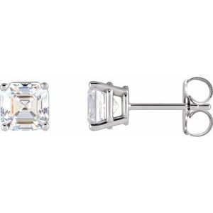 14K White 1/2 CTW Lab-Grown Diamond Earrings-Pair-3.5 X 3.5Mm :: 1/2 Ctw