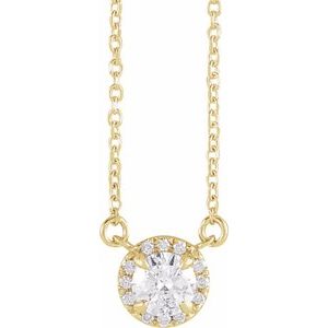 14K Yellow 1/3 CTW Natural Diamond 16" Necklace-Natural Diamond-4.3Mm :: 1/3 Ctw