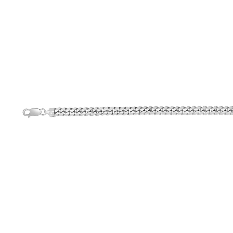 Silver 6.3mm Miami Cuban Chain-White | Lobster